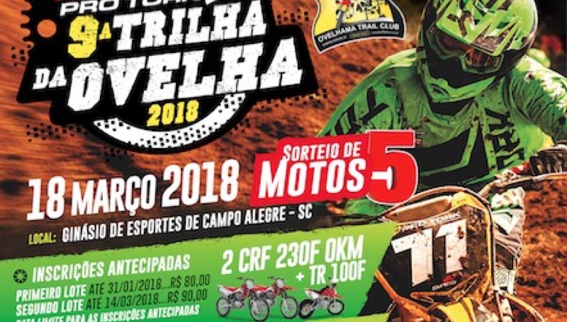 9ª Trilha da Ovelha irá sortear cinco motos 0km, em Campo Alegre (SC) –  MOTOMUNDO