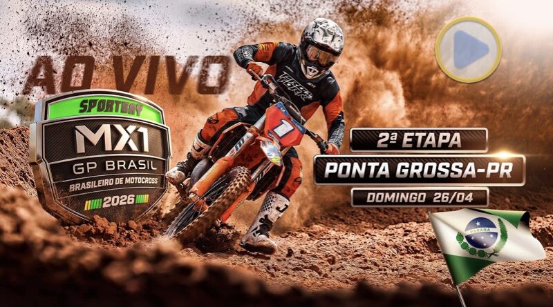 VÍDEO: Assista AO VIVO a 2ª etapa do Brasileiro de Motocross direto de Ponta Grossa, PR