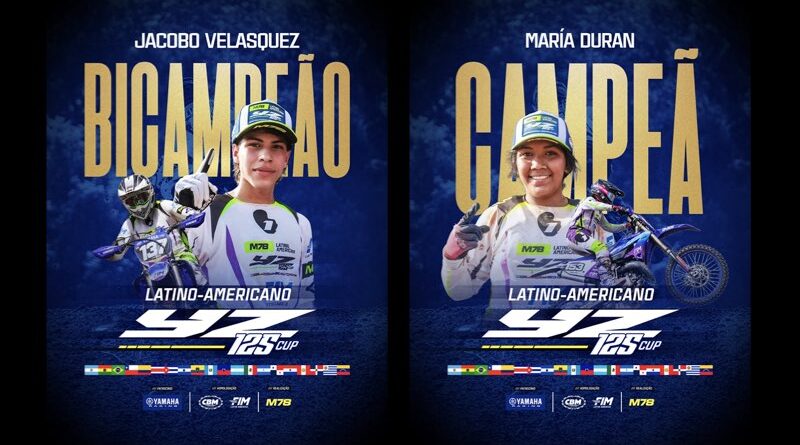 Jacobo Velásquez e María René são campeões do Latino-Americano de Motocross YZ125 Cup 2026
